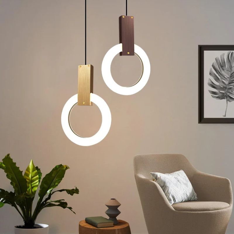 Suspension circulaire en aluminium au design nordique