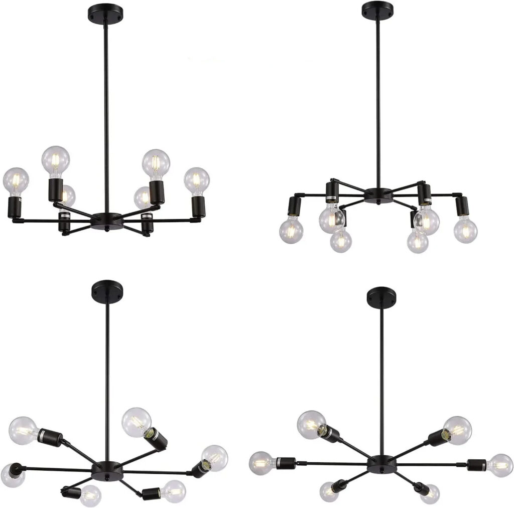 Suspension contemporaine aux lignes adaptables