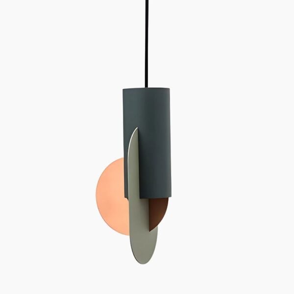Eigentijdse hanglamp met zuivere metalen lijnen