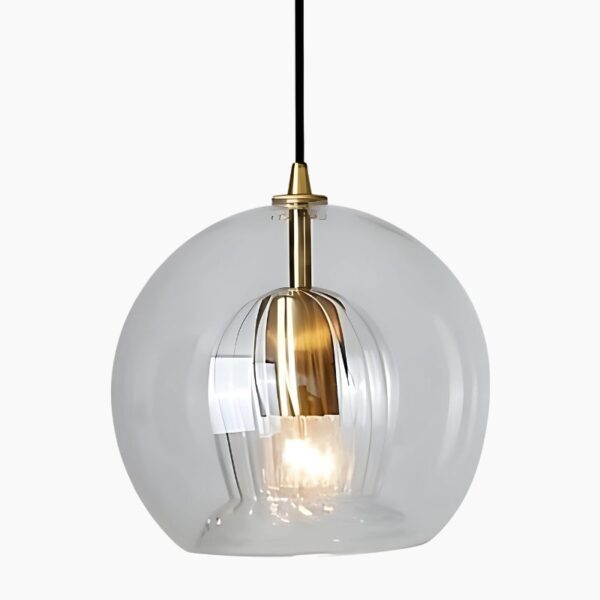 Eigentijdse hanglamp met kristallen glazen bol