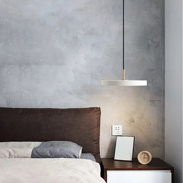 Eigentijdse hanglamp van geborsteld aluminium