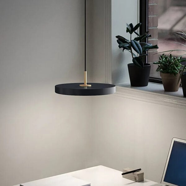 Eigentijdse hanglamp van geborsteld aluminium