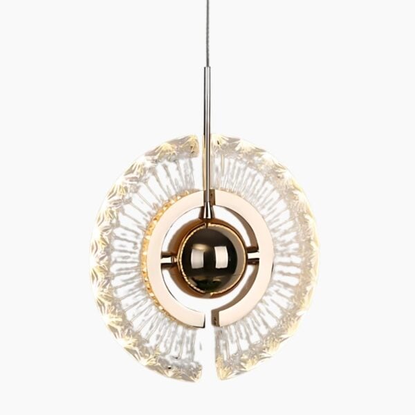 Eigentijdse roterende hanglamp met gouden afwerking