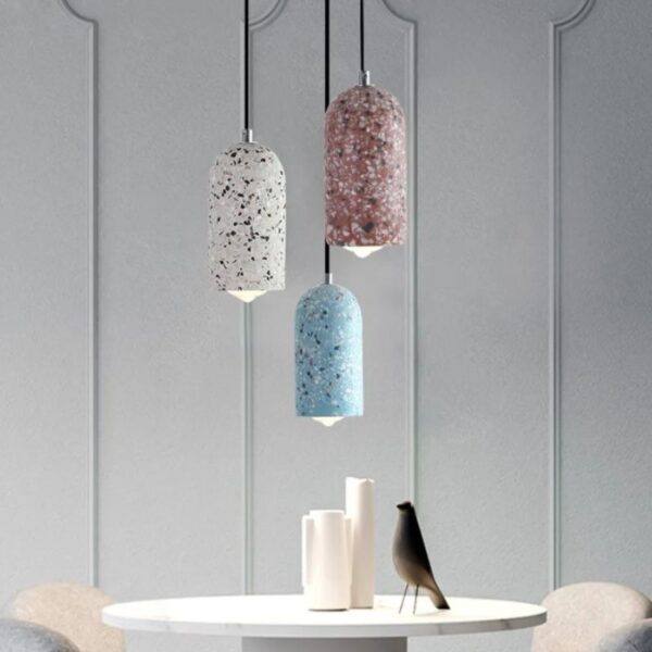 Suspension cylindrique en pierre naturelle