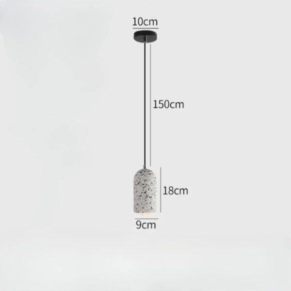 Suspension cylindrique en pierre naturelle