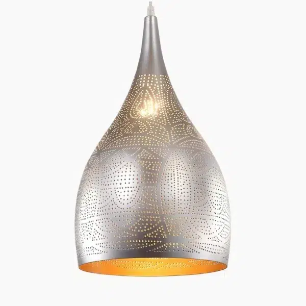 Verfijnde LED hanglamp met opengewerkte oosterse motieven