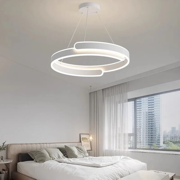 Ronde LED pendelarmatuur in verfijnd wit