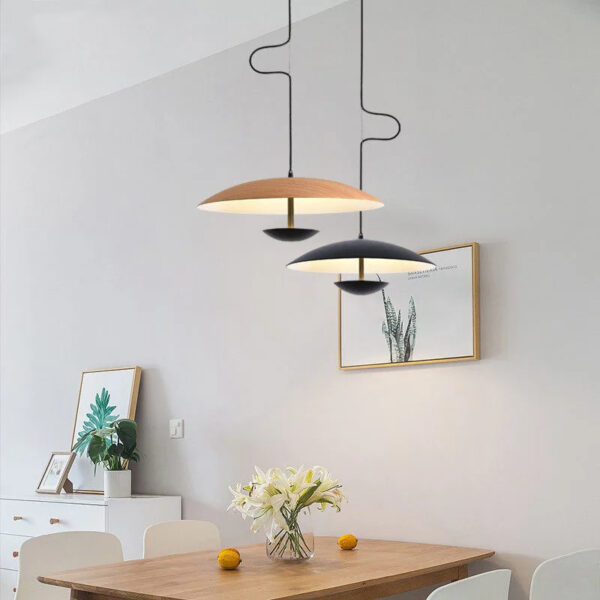 Scandinavische hanglamp met organisch silhouet