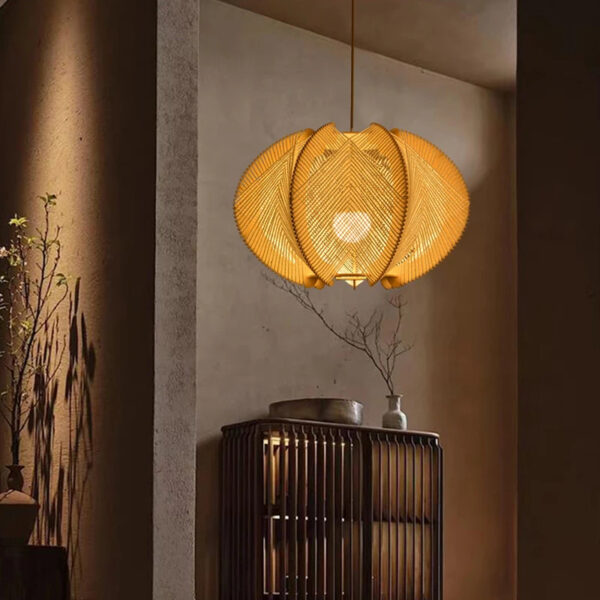 Suspension luminaire nordique aux accents naturels