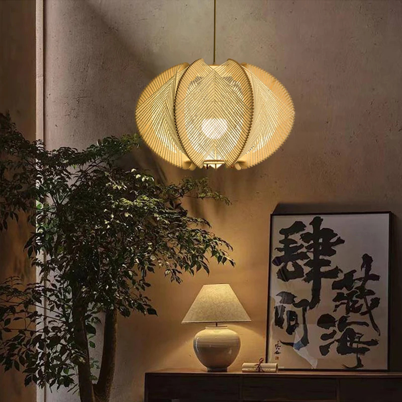 Suspension luminaire nordique aux accents naturels