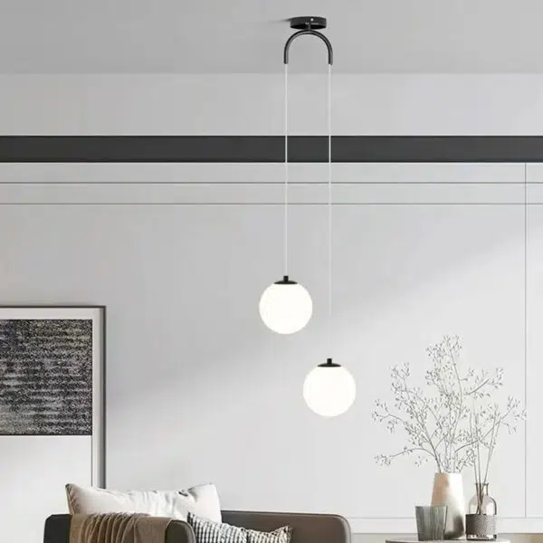 Suspension lumineuse sphérique contemporaine