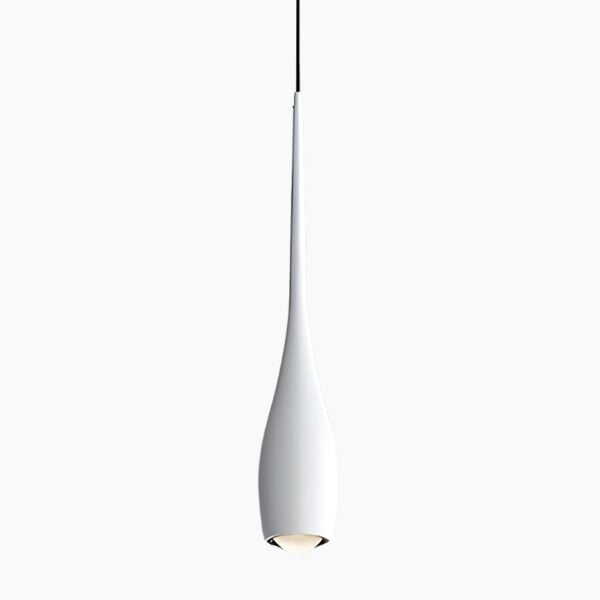 Slanke Scandinavische hanglamp in zuiver witte afwerking