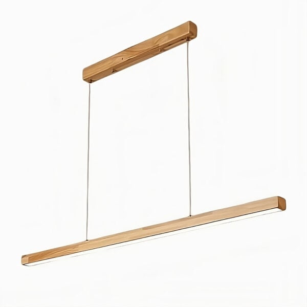 Scandinavische houten hanglamp met een pure essentie