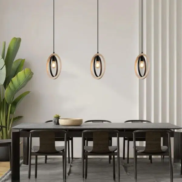 Suspension nordique en bois naturel