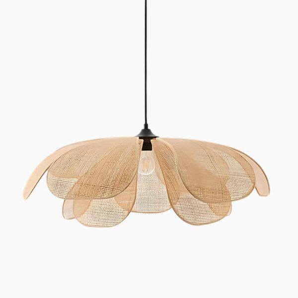 Handgemaakte hanglamp van natuurlijk rotan, Zen-geïnspireerd