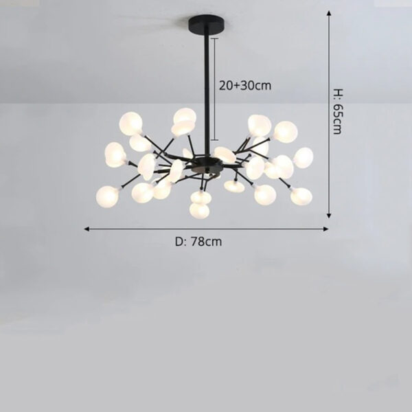 Suspension LED contemporaine inspiration nordique à effet stellaire