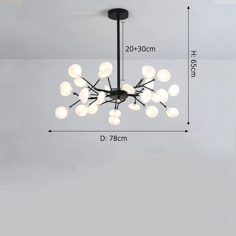 Suspension LED contemporaine inspiration nordique à effet stellaire