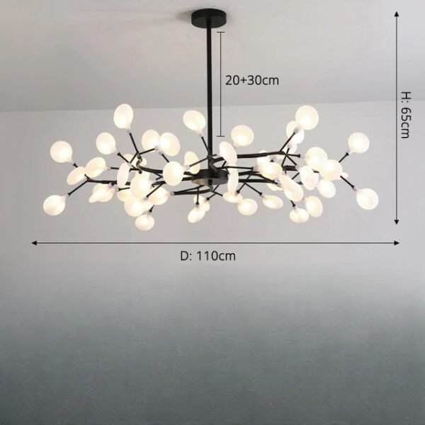 Suspension LED contemporaine inspiration nordique à effet stellaire