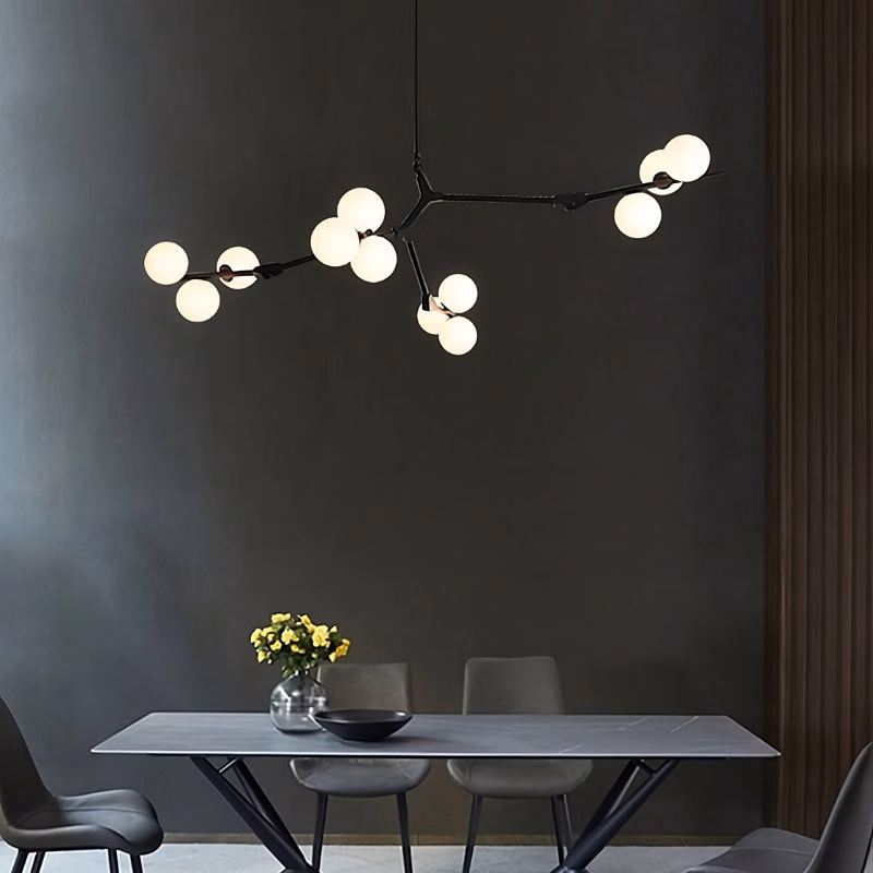 Suspension LED en verre inspiration nordique