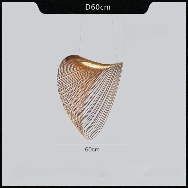 Suspension LED Nordique en Bois Naturel