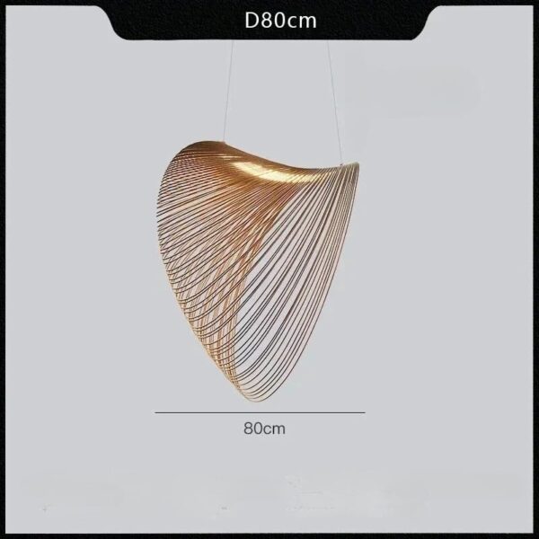 Suspension LED Nordique en Bois Naturel