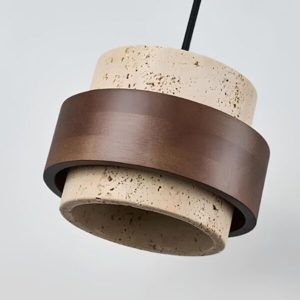 Suspension Design Nordique en Bois et Marbre