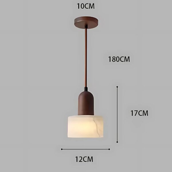 Suspension LED en marbre naturel d'inspiration vintage