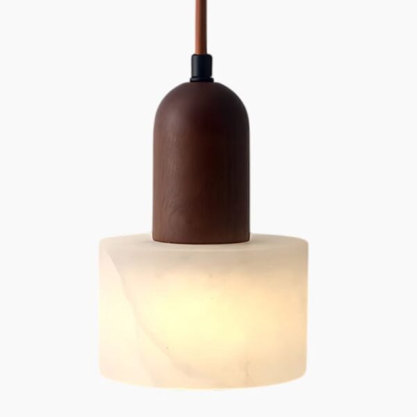Vintage LED hanglamp in natuurlijk marmer