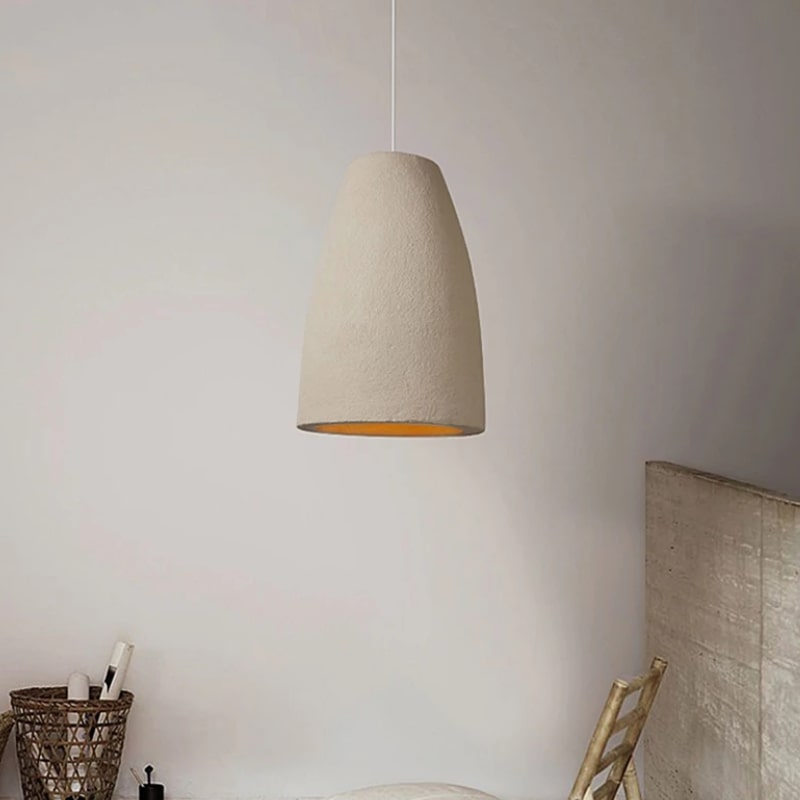 Suspension LED en pierre naturelle d'inspiration zen