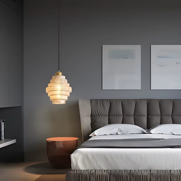 Suspension LED en Verre d'Inspiration Nordique