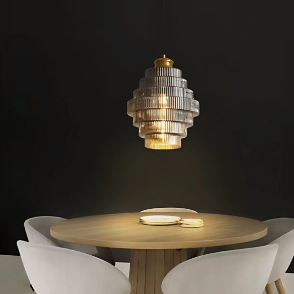 Suspension LED en Verre d'Inspiration Nordique