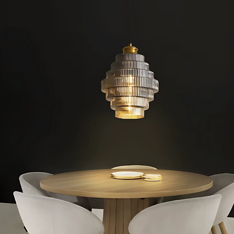Suspension LED en Verre d'Inspiration Nordique