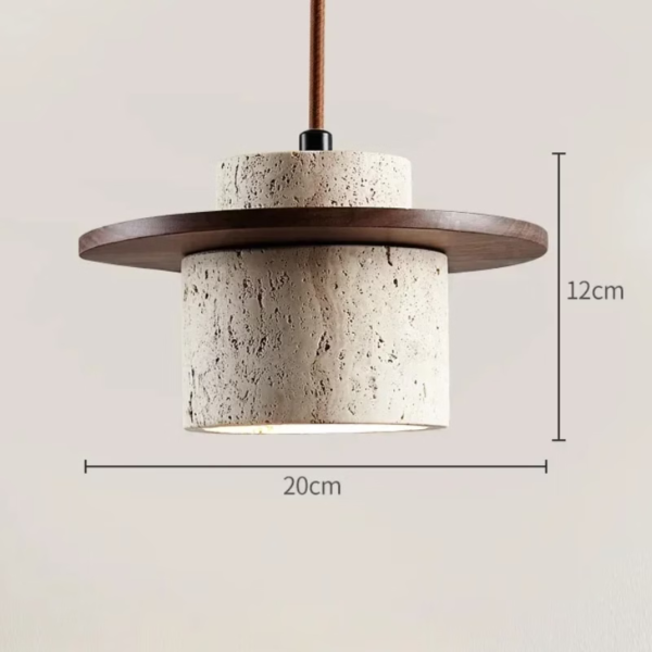 Suspension luminaire LED en pierre naturelle d'inspiration vintage