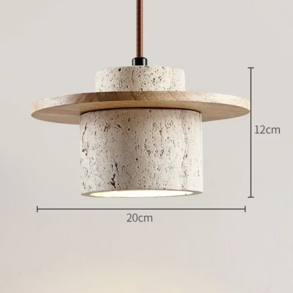 Suspension luminaire LED en pierre naturelle d'inspiration vintage