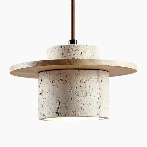 Vintage LED hanglamp in natuursteen