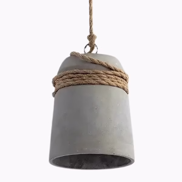 Eigentijdse cementen hanglamp met slanke elegantie