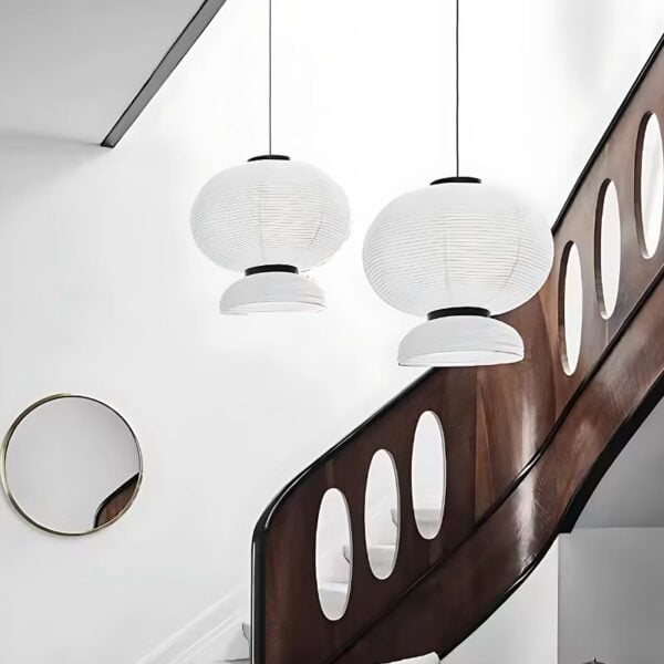 Suspension contemporaine papier, inspiration orient