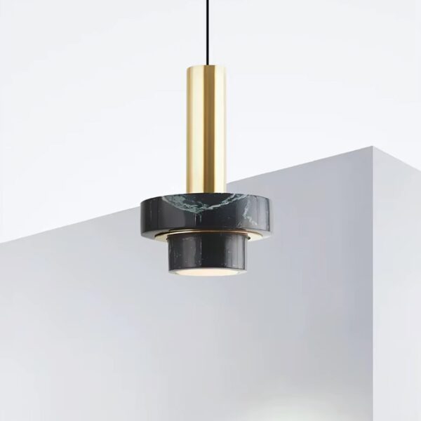 Suspension LED en Marbre Naturel d'Inspiration Nordique