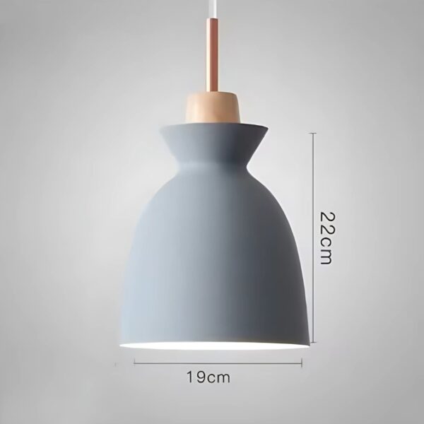 Suspension luminaire design nordique bois et couleur