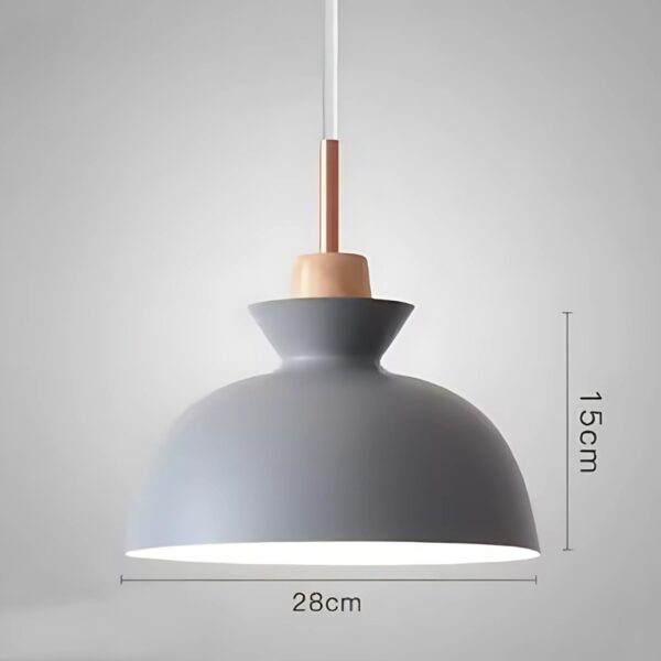 Suspension luminaire design nordique bois et couleur