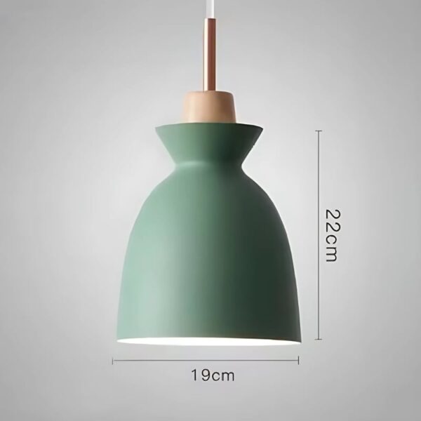 Suspension luminaire design nordique bois et couleur