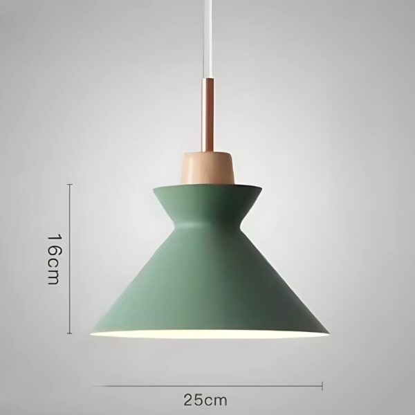 Suspension luminaire design nordique bois et couleur