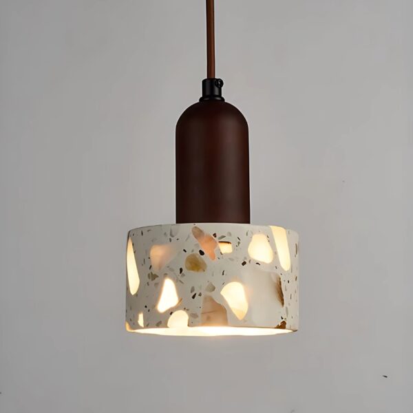 Suspension luminaire en marbre translucide au charme d'antan