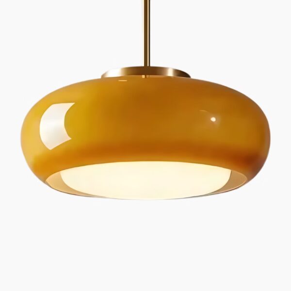Op modernisme geïnspireerde glazen hanglamp