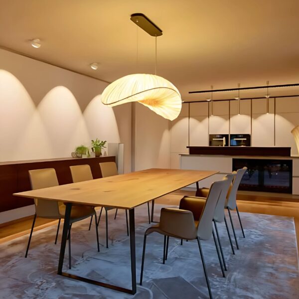 Suspension luminaire en voilage inspiration zen