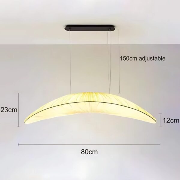 Suspension luminaire en voilage inspiration zen