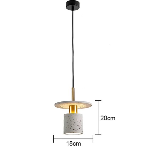 Suspension luminaire LED en marbre d'inspiration nordique