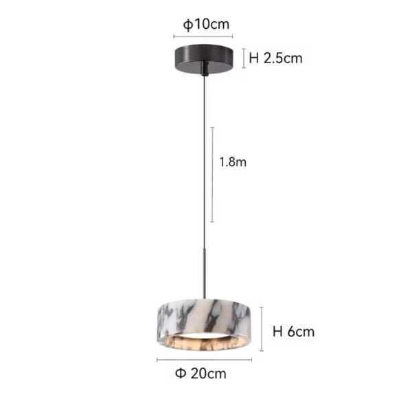 Suspension Lumineuse Contemporaine en Pierre Naturelle