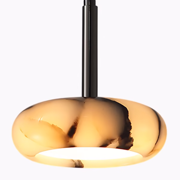 Hanglamp in natuursteen met een Scandinavisch ontwerp