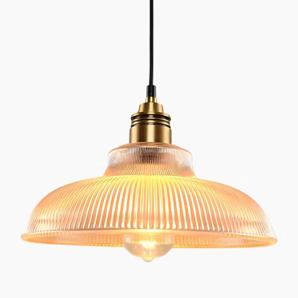 Hanglamp in getextureerd glas